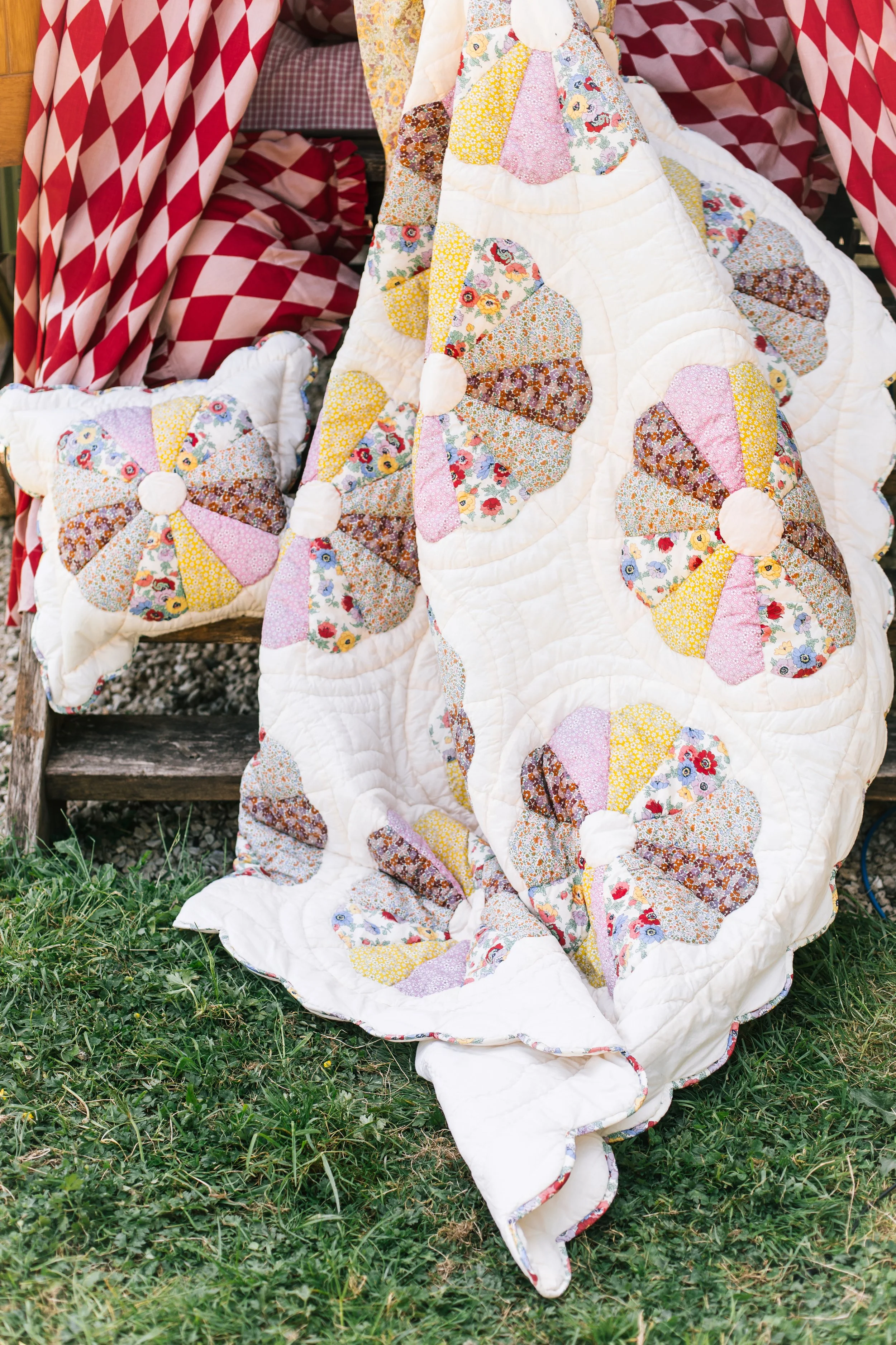 Verbena patchwork cushion — Projektityyny